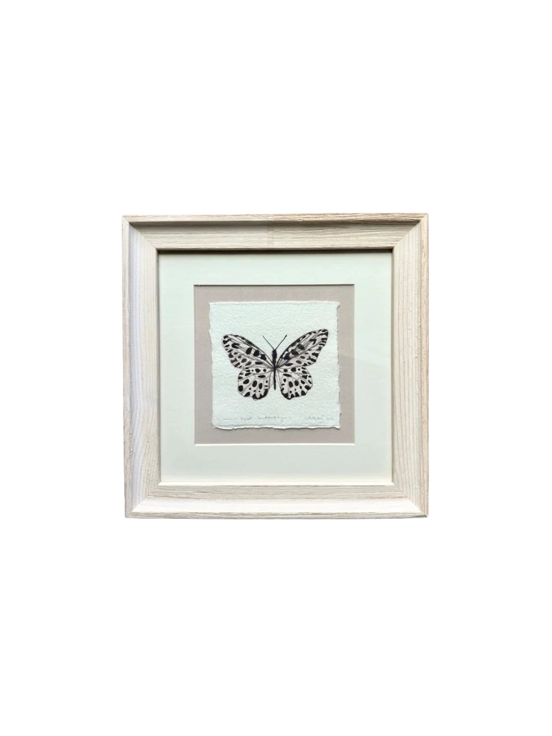 'Brown Spot Butterfly I' Framed Original Artwork