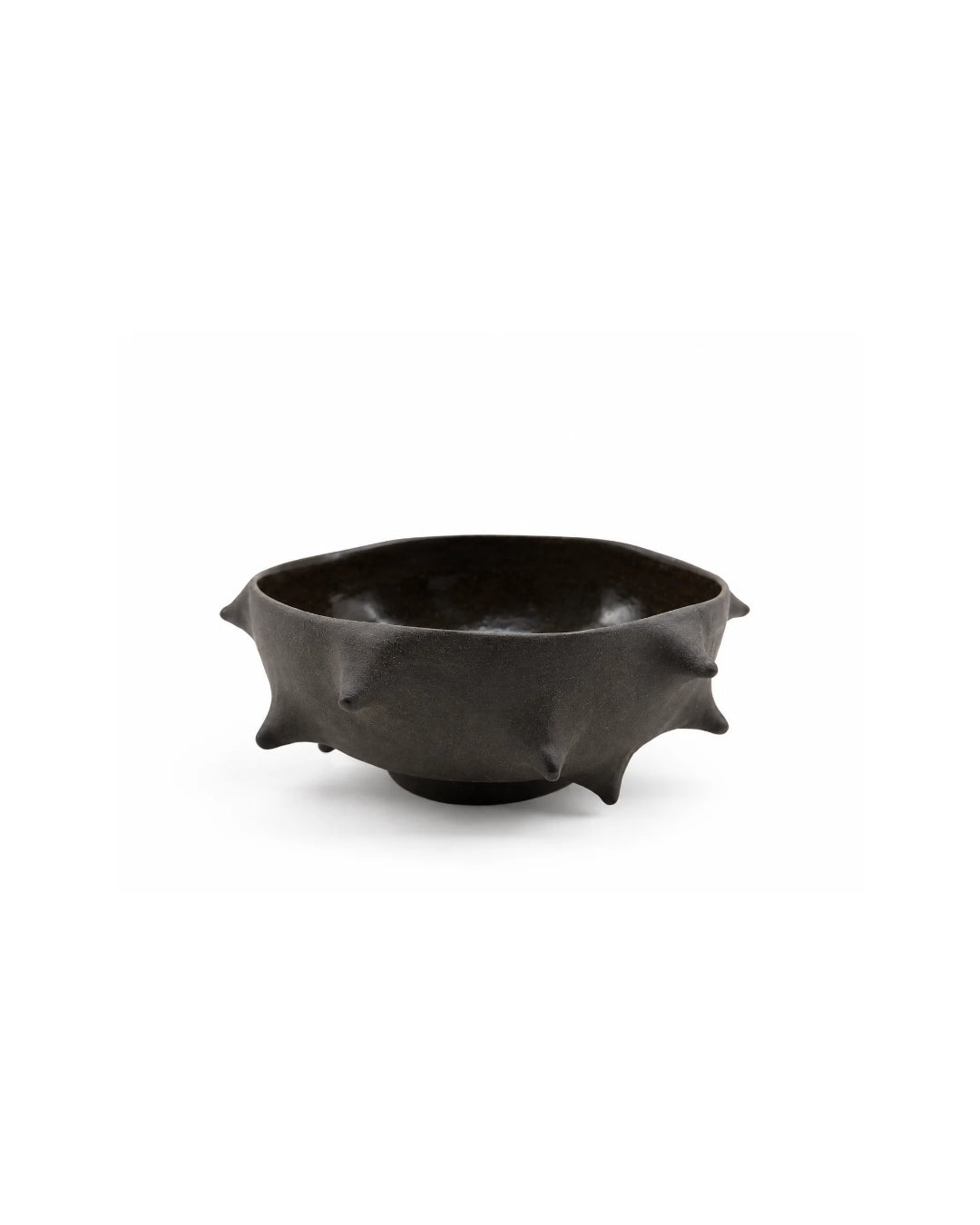 Black Stoneware Small Urchin Bowl