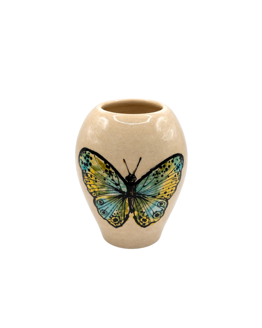 Double Motif Butterfly Vase