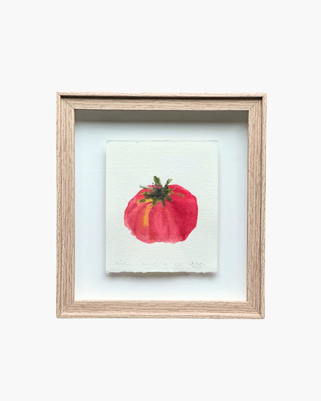 Crudite Heirloom Tomato Framed Watercolor Artwork