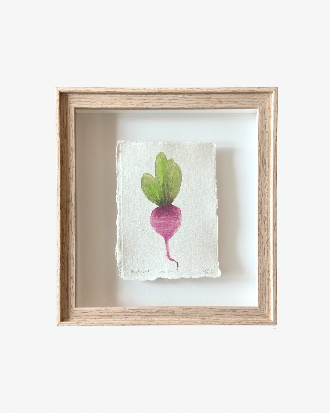 Crudité Beetroot Framed Watercolor Artwork