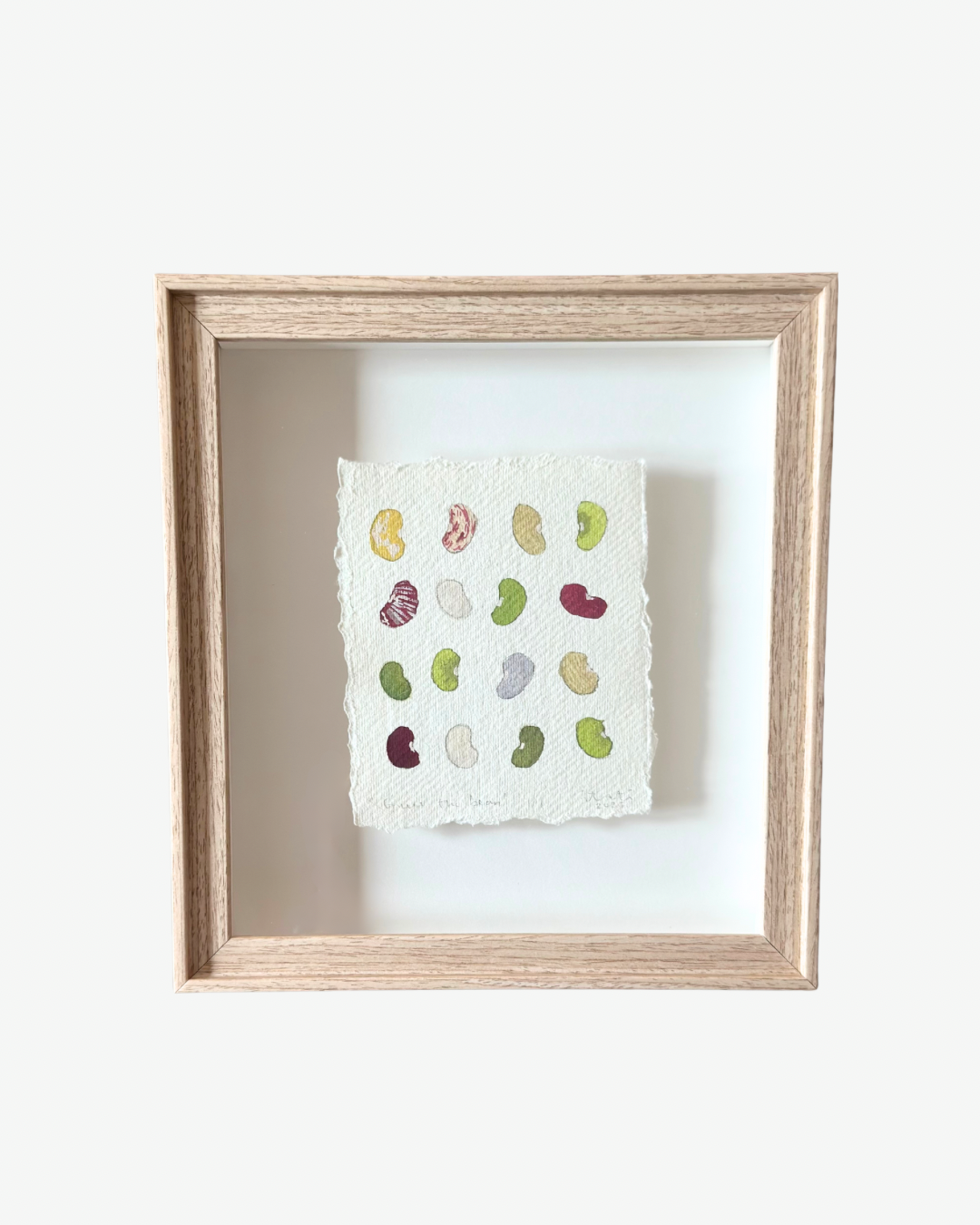 ‘Guess the Bean’ Framed Watercolor Artwork