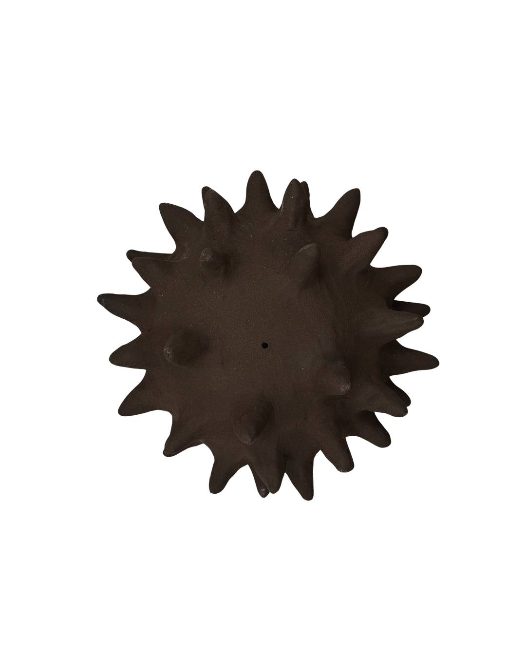 Rustic Brown Urchin Incense Holder