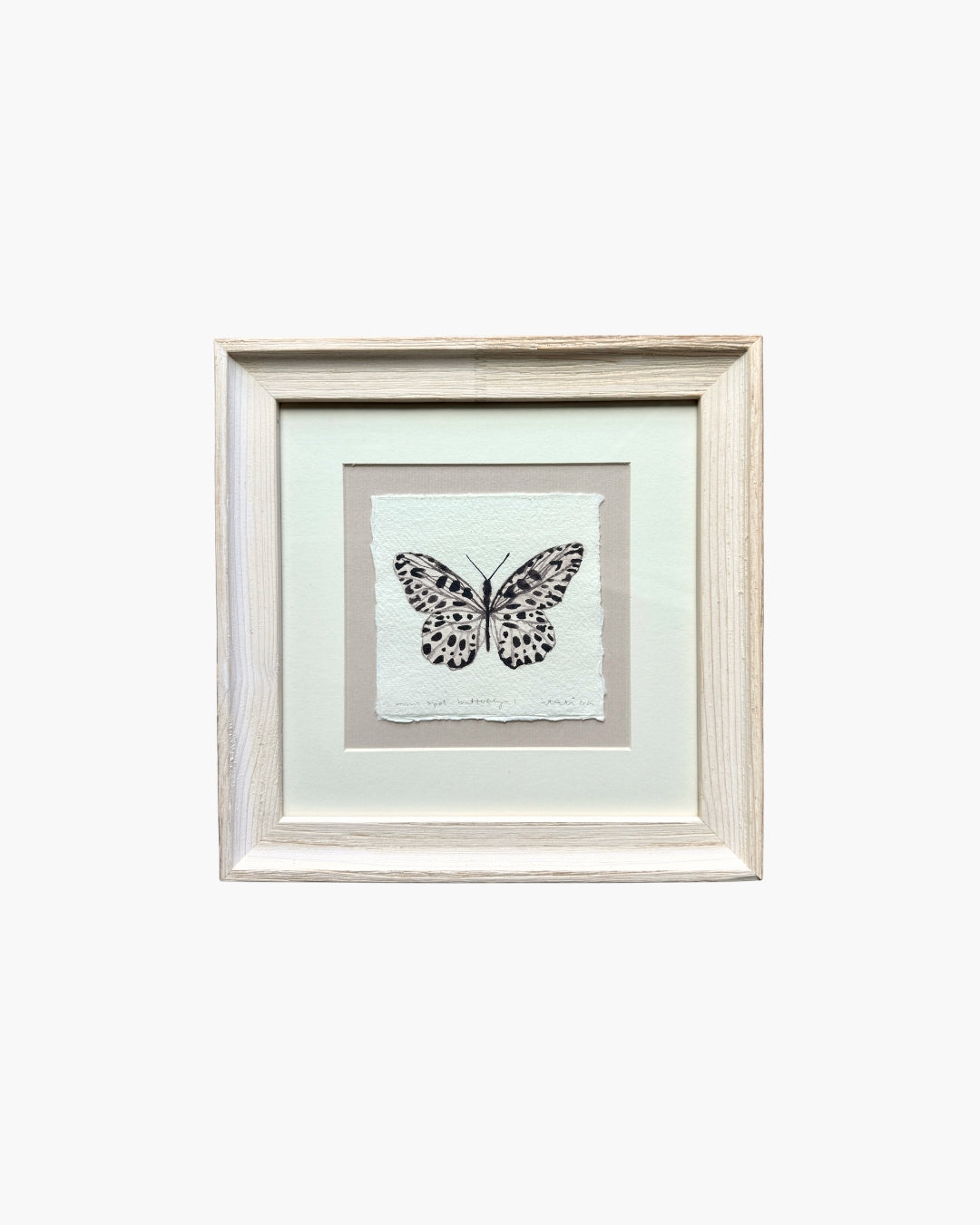 'Brown Spot Butterfly I' Framed Original Artwork