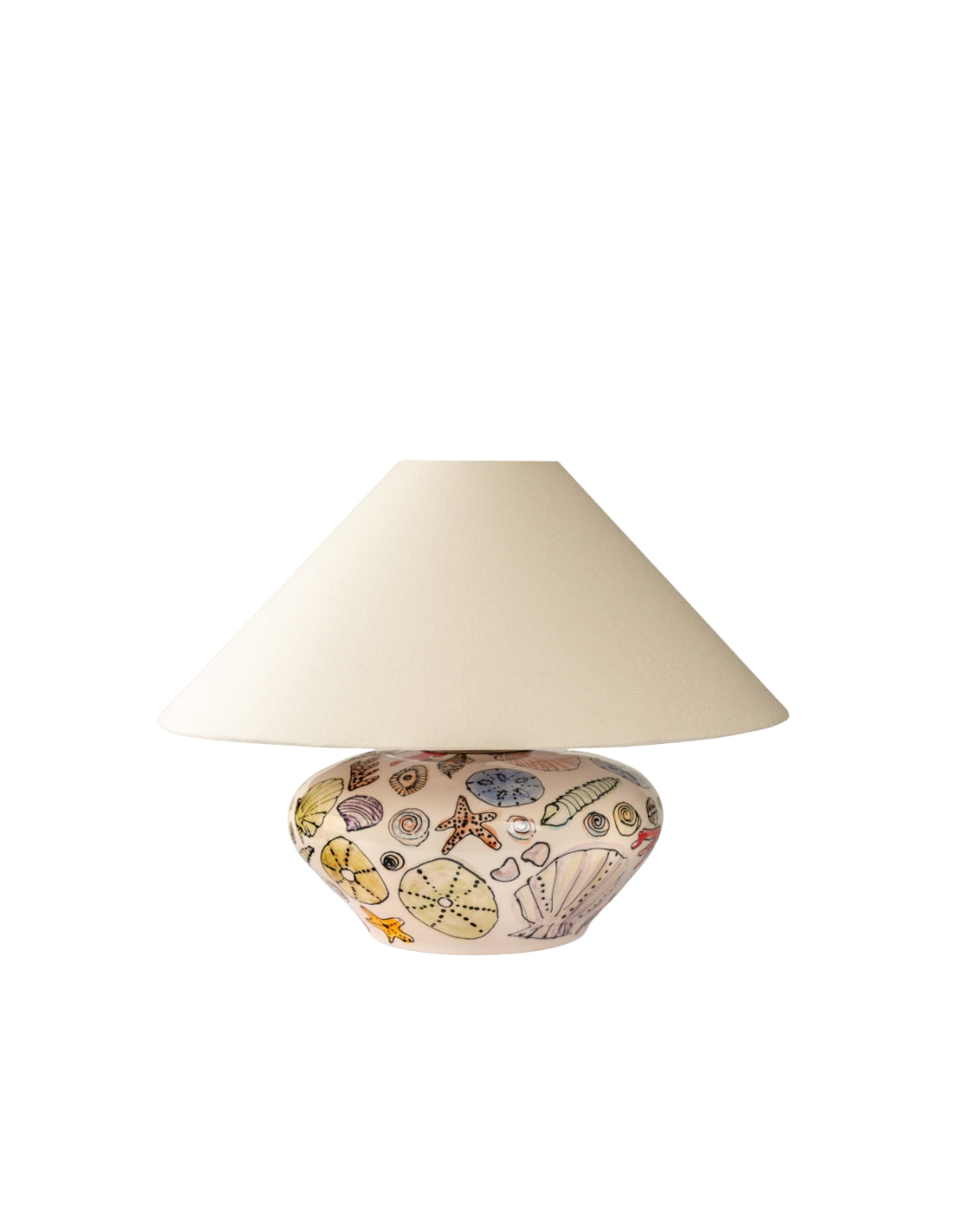 Rainbow Shells Ceramic Table Lamp