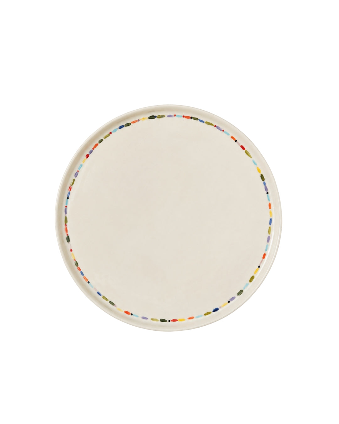 Everyday Porcelain Rainbow Stitch Dinner Plate