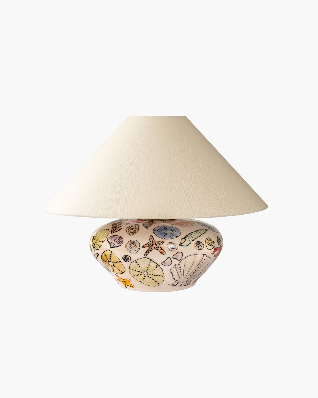 Rainbow Shells Ceramic Table Lamp