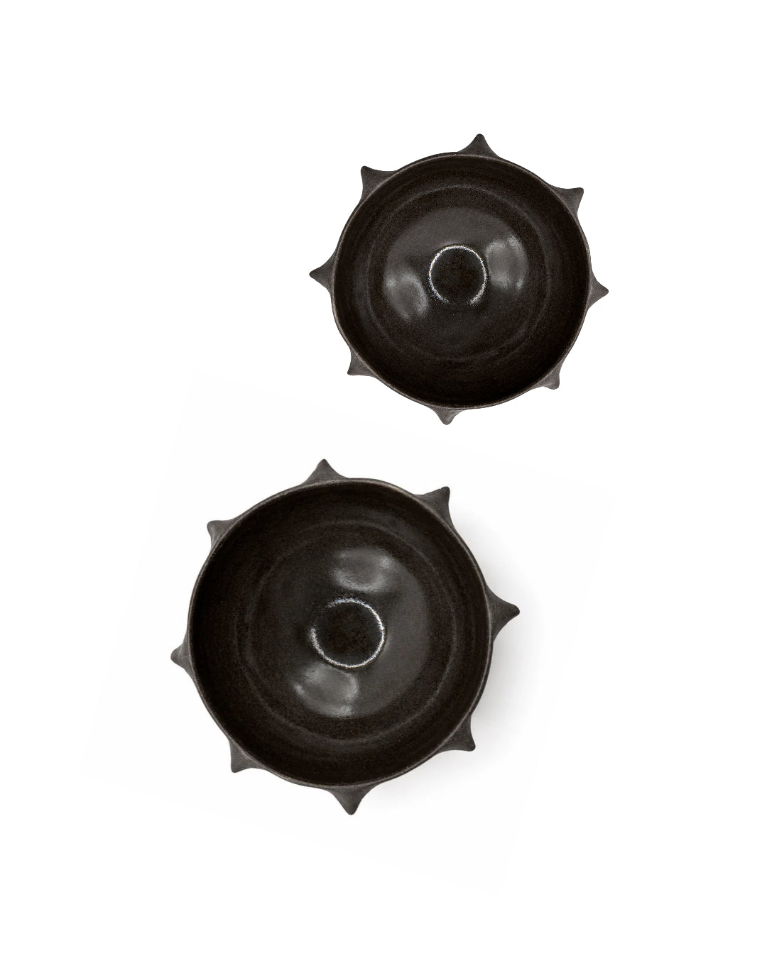 Black Stoneware Small Urchin Bowl