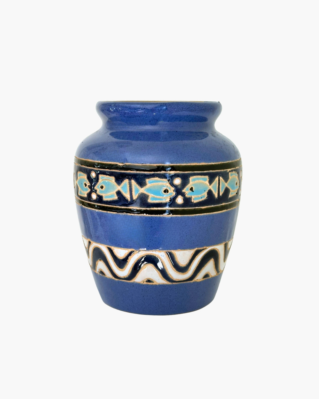 80's Fish ZigZag Vase